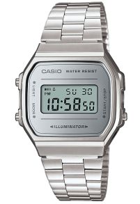 Retro Casio digitalur med spejldisplay og minimalistisk design | A168WEM-7EF