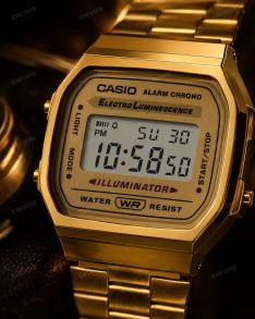 Casio guldfarvet retro digitalur unisex 36mm