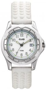 Hvidt børneur med selvlysende visere - Club 100M White A65168-7S0A