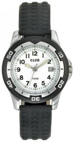 Sort børneur med hvid skive - Club 100M Black White A65168S0A