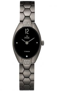 Inex Ladies 11 Diamonds Titanium Sapphire Petite 20mm