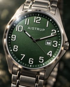 Aistrup grønt titaniumur med safirglas og EZ-Read 41mm