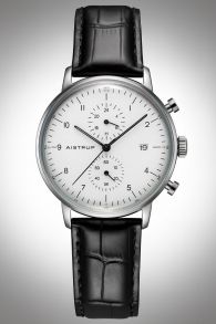 Aistrup AIW8601 Classic Infinity Chronograph herreur med hvid urskive og læderrem | AIW8601