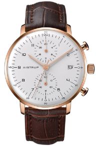 Aistrup AIW8602 Classic Infinity Chronograph herreur med hvid urskive og rosaguldsdetaljer | AIW8602