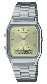 Unisex ur med analog-digital dobbelt display og sunray urskive i rustfrit stål | AQ-230A-9AMQYES
