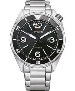 Citizen Eco-Drive herreur i rustfrit stål med J810 urværk og drejelig bezel | AW1710-80E