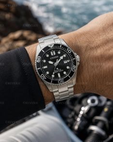 Citizen solcelledrevet dykkerur til mænd i stål med safirglas 40mm