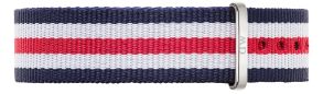18mm nylonrem fra Daniel Wellington - Wristband Daniel Wellington Canterbury Woman Sølvfarvet 0806DW