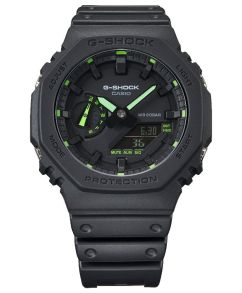 Grønt ultraslankt G-Shock med Carbon Core Guard | GA-2100-1A3ER