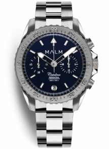 MALM Catalina Blue Sølvfarvet Aeronautical Chronograph 41 MW-CA47SWAF