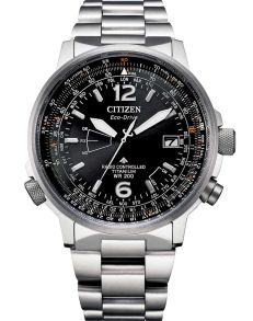 Citizen Promaster Sky radio-styret herreur i Super Titanium | Pilot ur med verdenstid | CB0230-81E