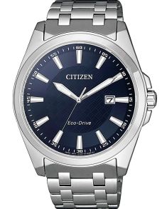 Citizen klassisk herreur med Eco-Drive og blå urskive i rustfrit stål | BM7108-81L
