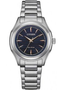 Citizen dameur med Eco-Drive og blå urskive i rustfrit stål | FE2110-81L