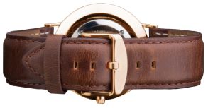 Brun Bristol læderrem med rødguld spænde - Wristband Daniel Wellington Classic Bristol Rose Man 0309DW