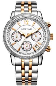 Carrie Taylor Two-Tone Boyfriend Lexington Chronograph CTW1303