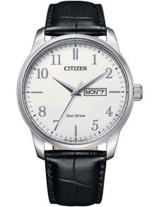 Citizen Eco-Drive herreur med dato og læderrem | Klassisk design med Eco-Drive | BM8550-14A