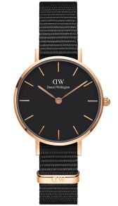 Daniel Wellington Petite 28mm Cornwall Black Rosegoldfarvet DW00100247