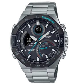 Casio Edifice Solar Race Timer med Bluetooth og stålrem | ECB-950DB-1AEF
