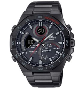 Edifice Racing Black Solar Bluetooth Timer med ottekantet design | ECB-950DC-1AEF