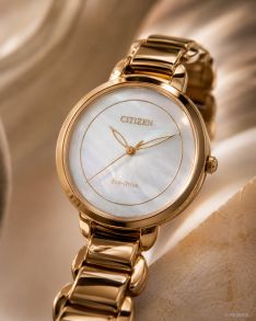 Citizen Eco-drive dameur med perlemor skive | Roseguldbelagt elegance med seks måneders gangreserve