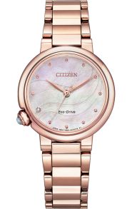 Citizen elegant dameur med Eco-Drive og diamant i rosé PVD | EM0912-84Y