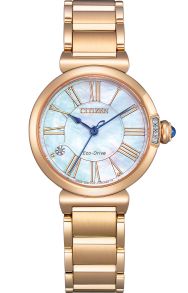 Citizen elegant dameur med Eco-Drive og perlemorsskive i rosé PVD | EM1063-89D