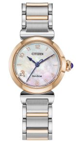 Citizen L Mae dame ur med perlemor og diamant | EM1136-87D