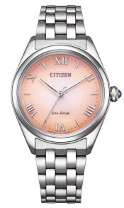 Citizen Eco-Drive dame ur med rosa urskive og romerske tal | EM1140-80X
