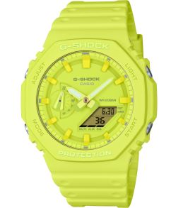 Gul G-SHOCK ottekantet Carbon Core Guard ur | GA-2100-9A9ER