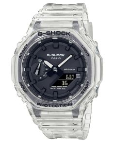 Transparent G-Shock med Carbon Core Guard og moderne design | GA-2100SKE-7AER