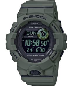 G-Shock fitnessur med grønt army-look og robust funktionalitet | GBD-800UC-3ER