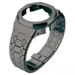 Unofficial Gen 4 Mod for CasiOak GA-2100 - Black Steel Case | Black Bezel | Black Steel Bracelet
