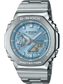 Sky Blue Metal G-SHOCK med ottekantet stålramme | GM-2110D-2AER
