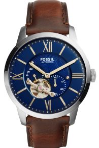 Automatik herreur med patineret læderrem - Fossil Townsman Automatic ME3110