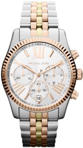 Trefarvet Michael Kors dameur - Michael Kors Lexington Tri-Tone Chronograph MK5735