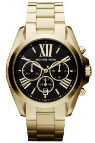 Michael Kors ur i guldfarvet med sort urskive - Michael Kors Bradshaw MK5739