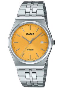 Retro guldtonet Casio ur med minimalistisk design | MTP-B145D-9AVEF