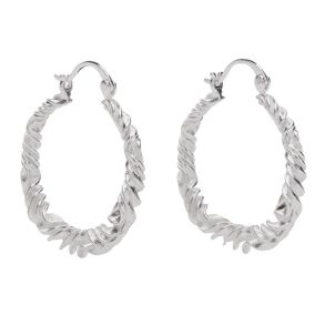 Pico Ocean Grande Silverplated Brass Hoops