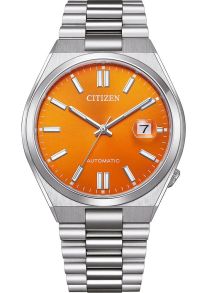 Citizen Tsuyosa Automatic herreur i stål med 8210 urværk og orange urskive | NJ0151-88Z