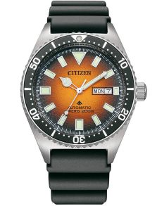 Citizen Promaster Marine automatisk dykkerur | Orange urskive med dag/dato | NY0120-01Z