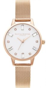 Olivia Burton Bejewelled Rosegoldfarvet Mesh OB16BJ02