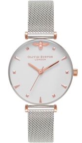 Olivia Burton Queen Bee Sølvfarvet & Rosegoldfarvet Mesh OB16AM140