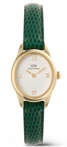 Daniel Wellington Ophelia Mini Green Lizard White Guilloché Gold DW00100892