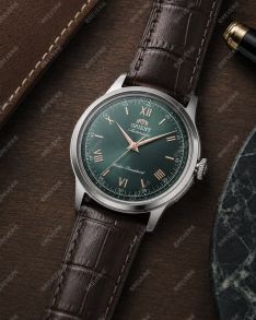 Orient automatisk ur med grøn urskive og romertal 38mm