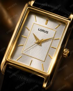 Lorus dameur med guldfarvet rektangulær urkasse 22mm