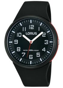 Vandtæt Lorus ur i sort - Lorus 100M Analog RRX47DX-9