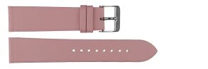 Carrie Taylor Pink Leather Strap (20mm) Sølvfarvet