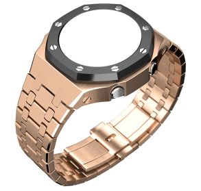 Unofficial Gen 4 Mod for CasiOak GA-2100 - Rosegold Steel Case | Black Steel Bezel With Screws | Rosegold Steel Bracelet