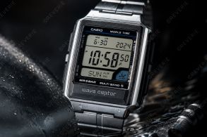 Radiostyret Casio verdensur i rustfrit stål med klassisk stil 39mm