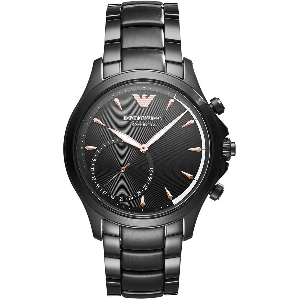 EMPORIO ARMANI　WORKJUMPER Armani Smartwatch i sort stål - Emporio Armani Smartwatch